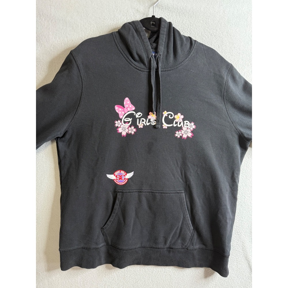 Sport-Tek Hoodie‎ Women's XXL Girls Club Black Pink Floral